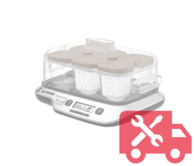 Jeu de pots yaourtière blanc - 6pcs - XF100110 - SEB